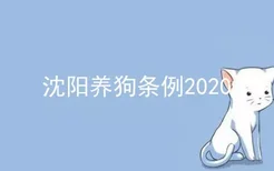 沈阳养狗条例2020