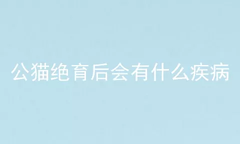 公猫绝育后会有什么疾病