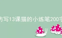 仿写13课猫的小练笔200字