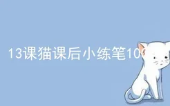 13课猫课后小练笔100字