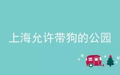 上海允许带狗的公园