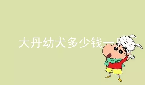 大丹幼犬多少钱一只