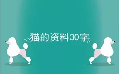 猫的资料30字