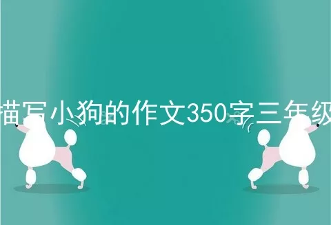 描写小狗的作文350字三年级