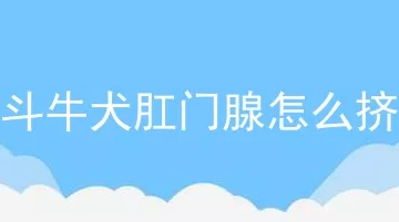 斗牛犬肛门腺怎么挤