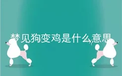 梦见狗变鸡是什么意思