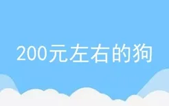 200元左右的狗