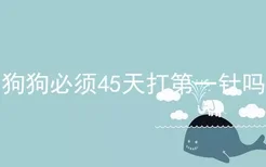 狗狗必须45天打第一针吗