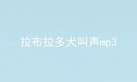 拉布拉多犬叫声mp3