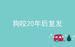 狗咬20年后复发