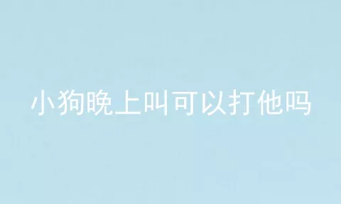 小狗晚上叫可以打他吗