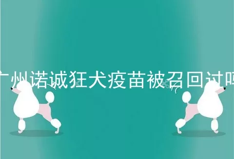 广州诺诚狂犬疫苗被召回过吗