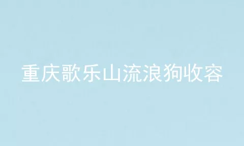 重庆歌乐山流浪狗收容