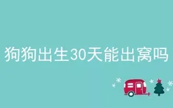 狗狗出生30天能出窝吗