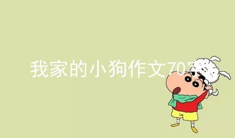 我家的小狗作文70字