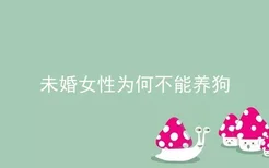 未婚女性为何不能养狗