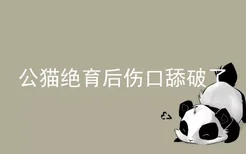 公猫绝育后伤口舔破了