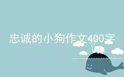 忠诚的小狗作文400字