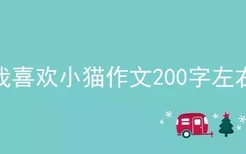 我喜欢小猫作文200字左右