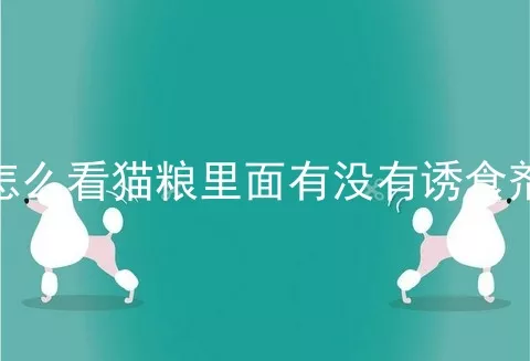 怎么看猫粮里面有没有诱食剂