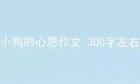 小狗的心思作文 300字左右