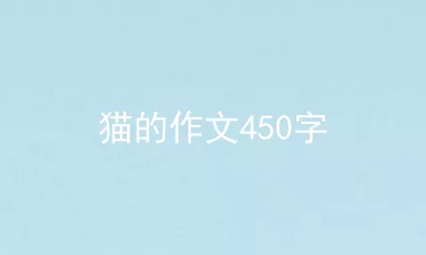 猫的作文450字