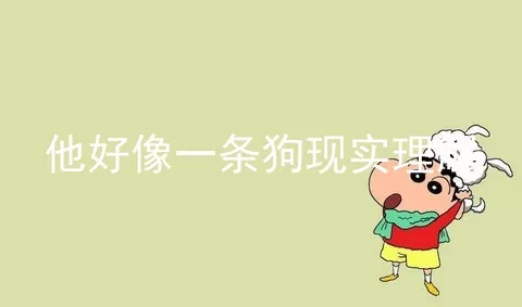 他好像一条狗现实理解