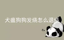 犬瘟狗狗发烧怎么退烧