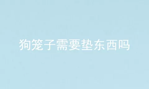 狗笼子需要垫东西吗