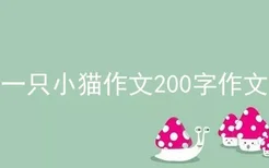 一只小猫作文200字作文