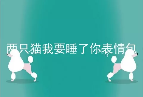 两只猫我要睡了你表情包