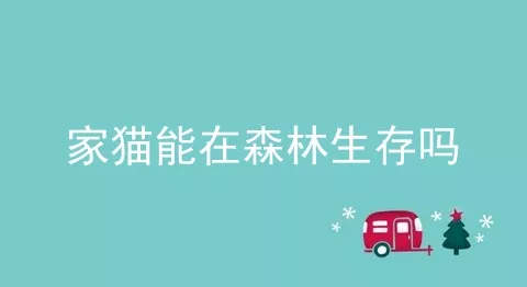 家猫能在森林生存吗