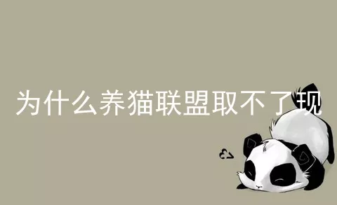 为什么养猫联盟取不了现