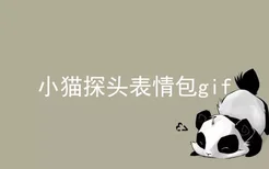 小猫探头表情包gif