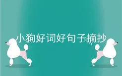 小狗好词好句子摘抄