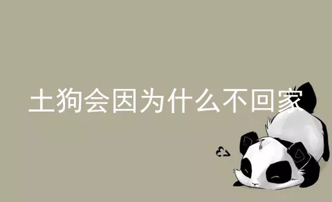 土狗会因为什么不回家