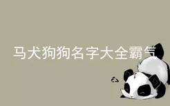 马犬狗狗名字大全霸气