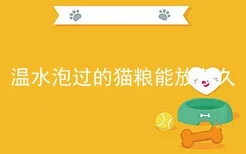 温水泡过的猫粮能放多久