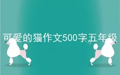 可爱的猫作文500字五年级