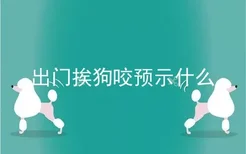 出门挨狗咬预示什么