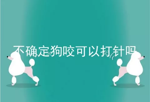 不确定狗咬可以打针吗