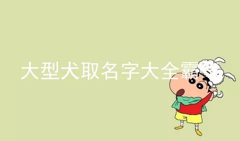 大型犬取名字大全霸气