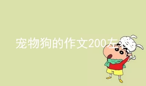 宠物狗的作文200左右