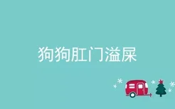 狗狗肛门溢屎