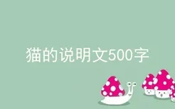 猫的说明文500字