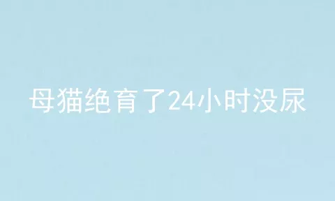 母猫绝育了24小时没尿