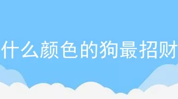 什么颜色的狗最招财