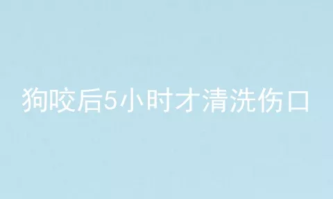 狗咬后5小时才清洗伤口