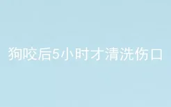 狗咬后5小时才清洗伤口