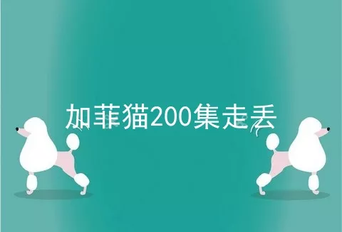 加菲猫200集走丢